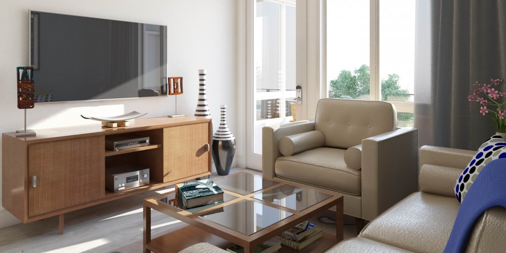 Living room at Avaire South Bay Apartments in Inglewood, CA
