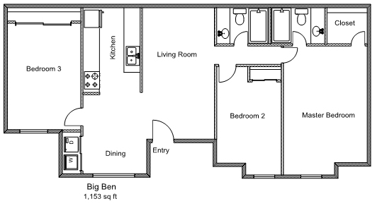 Big Ben 3 Bed Apartment Huntington Circle