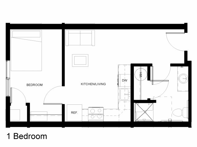 1 Bed 1 Bath Apartment In Springfield Il The Villas