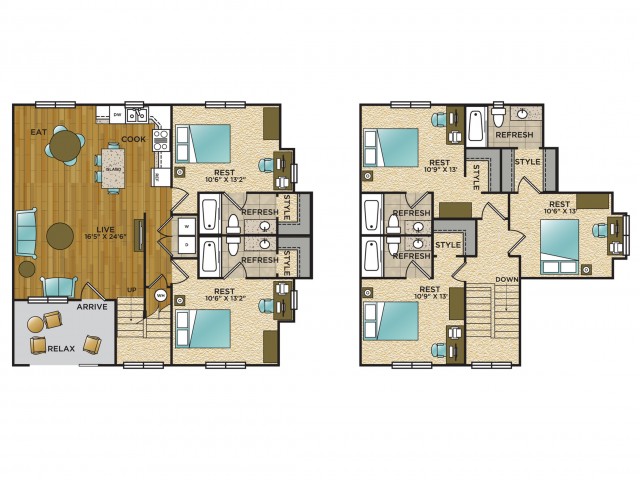5 Bed 5 Bath Apartment In Charlotte Nc Arcadia Student Living