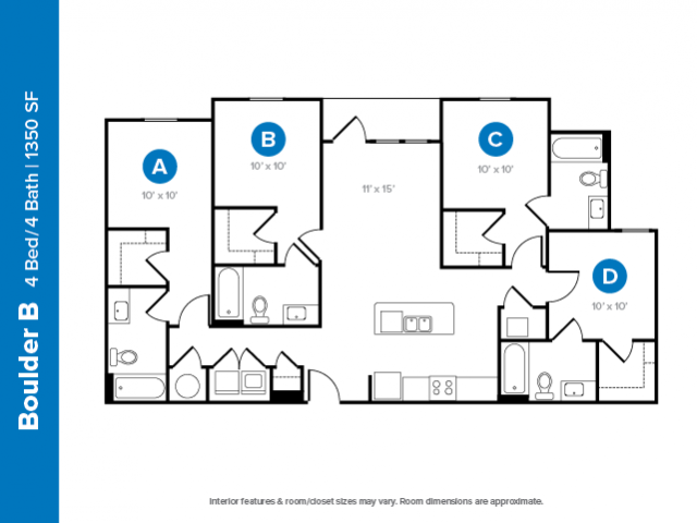 4 Bed Bath Apartment In Atlanta Ga Aspen Heights