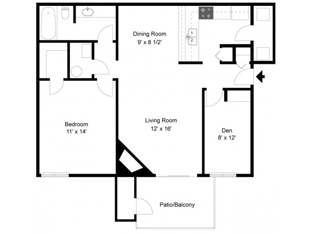 Dining Room Size In 850 Sq Ft