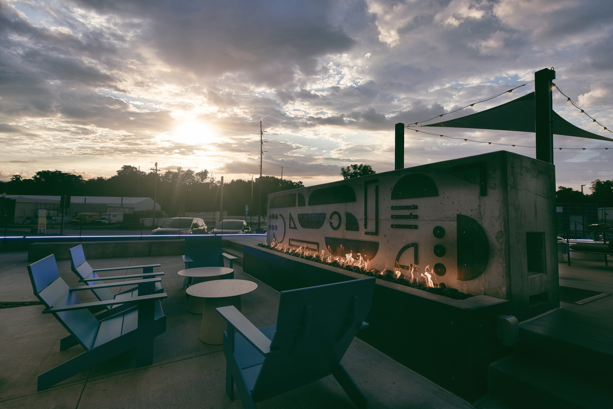 Enjoy a gorgeous sunset at the fire pit!
