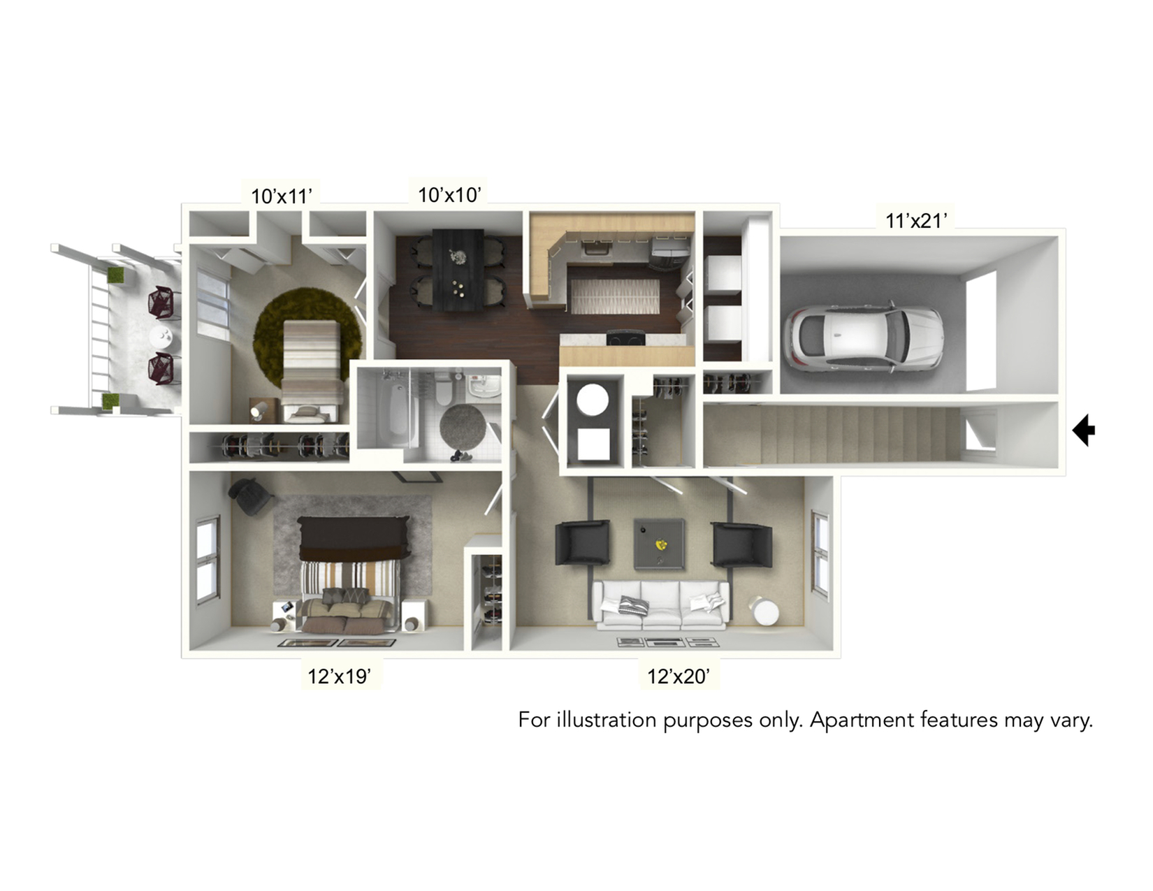 2 Bedroom Apartments Stonegate, Garage Apartment Floor Plans 2 Bedrooms