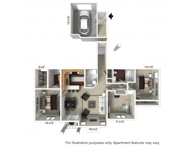 Floor Plan 19 | Williamsville Ny | Renaissance Place Apartments