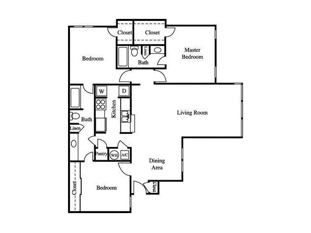 3 Bed 2 Bath Apartment In Kennesaw Ga Greenhouse Apartments All Layoutsthe Tulip