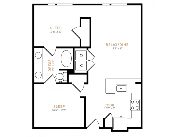 2 Bed / 1 Bath Apartment in Dallas TX | Alexan Riveredge 2 Bed / 1 Bath Apartment in Dallas TX | Alexan Riveredge