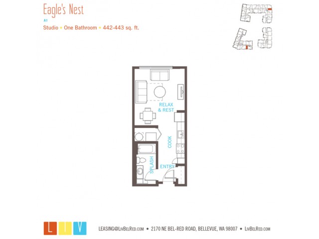 Studio 1 Bath Apartment In Bellevue Wa Liv