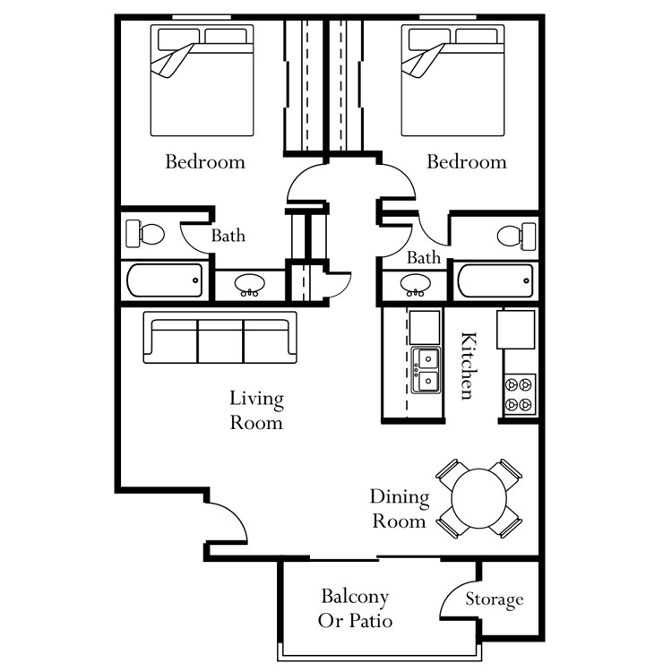 2x2 | 2 Bed Apartment | Alta Vista