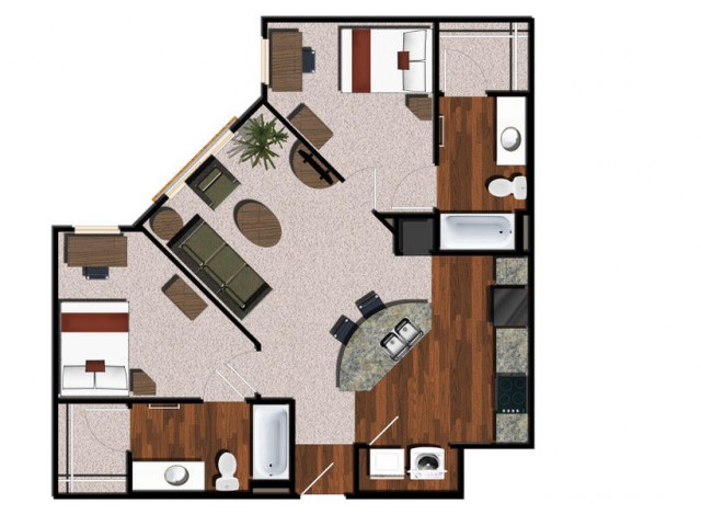 2 Bedroom Apartments The Next At Odu