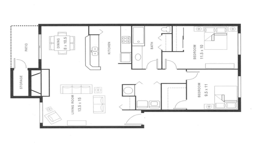 2 Bed / 1 Bath Apartment in Beaverton OR | Murrayhill Park Apartments