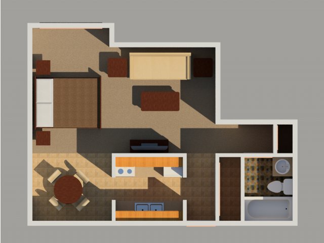 Studio 1 Bath Apartment In Fargo Nd Southview Apartments 0 For The Efficiency Floor Plan