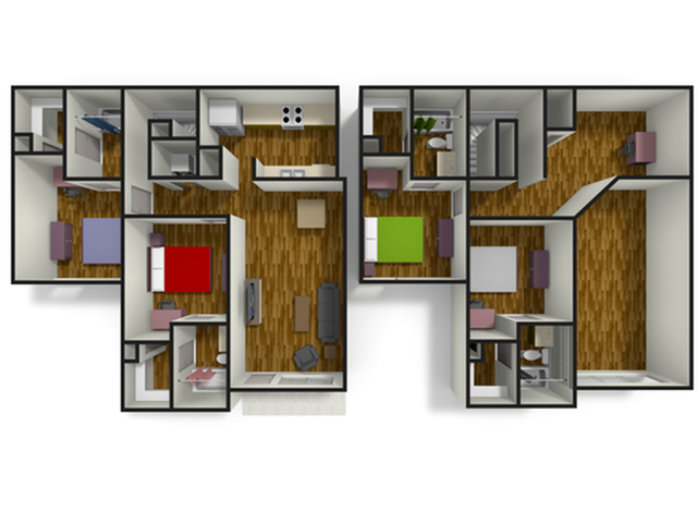 i4x4i Townhome with loft 4 Bed Apartment 5220 The Scarlet