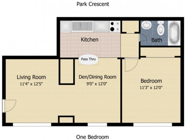 1 Bedroom Deluxe 1 Bed Apartment Park Crescent