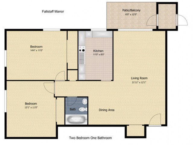 2 bedroom 2 bed apartment fallstaff manor apartments
