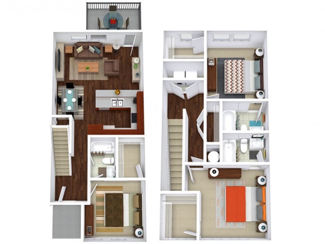 Floor Plans In Orlando Fl The Retreat At Apartments Milledge 3 Furnished