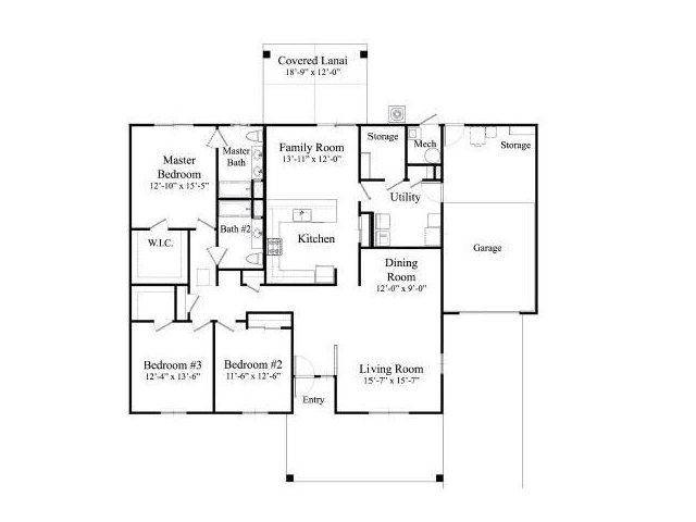 3 Bedroom Townhome Floor Plan | pearl harbor hickam housing | Hickam Communities