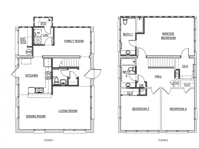 3 Bedroom Apartment Floor Plan | pearl harbor hickam housing | Hickam Communities