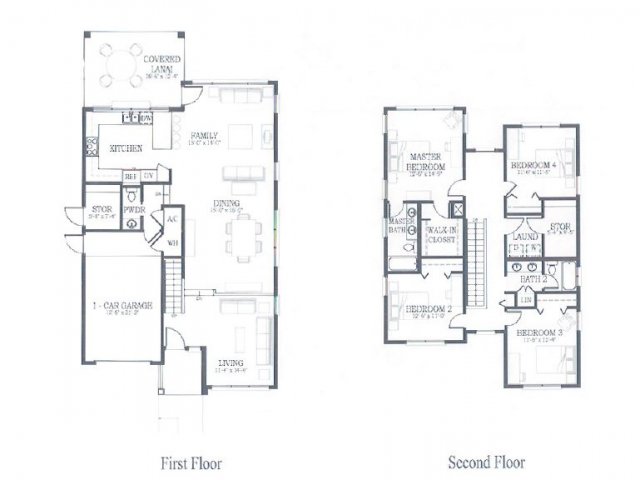 4 Bedroom 2.5 Bath Floor Plan | hickam housing floor plans | Hickam Communities