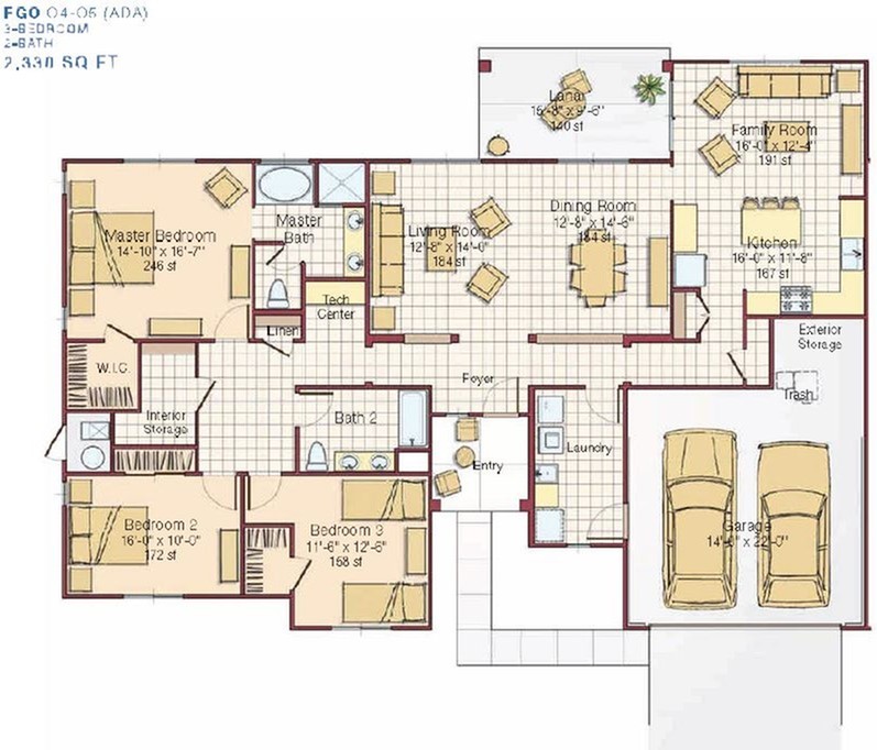 3 Bedroom Multiplex Floor Plan | pearl harbor hickam housing | Hickam Communities