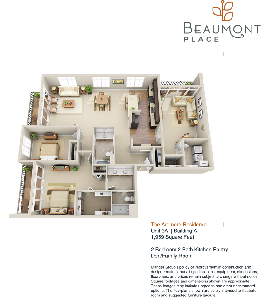 Ardmore 3 Bed Apartment Beaumont Place Apartments