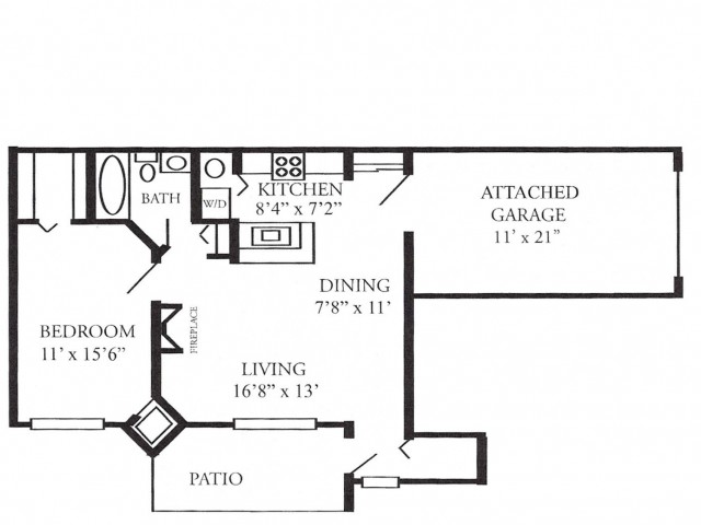 1B 1 Bed Apartment Plum Tree Apartments