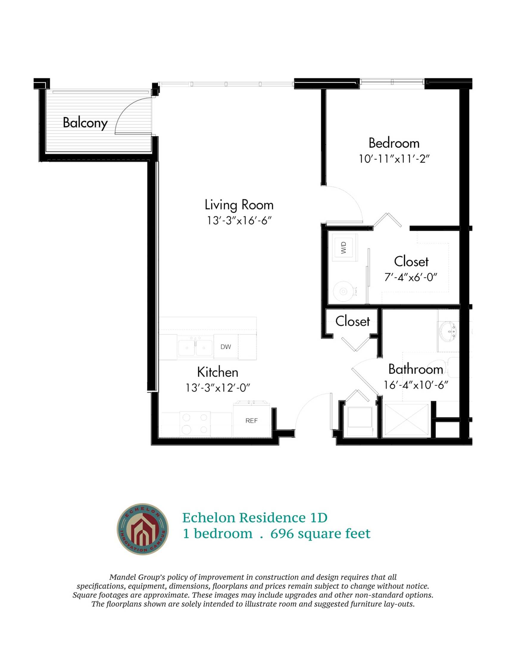 1d 1 Bed Apartment Echelon At Innovation Campus