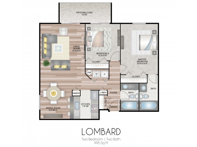 2 Bed 2 Bath Apartment In Lombard Il Residences At Lakeside