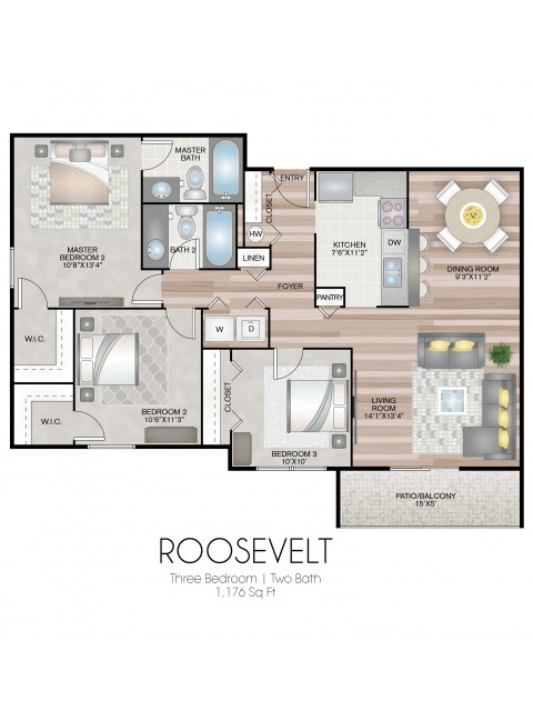 3 Bed 2 Bath Apartment In Lombard Il Residences At Lakeside