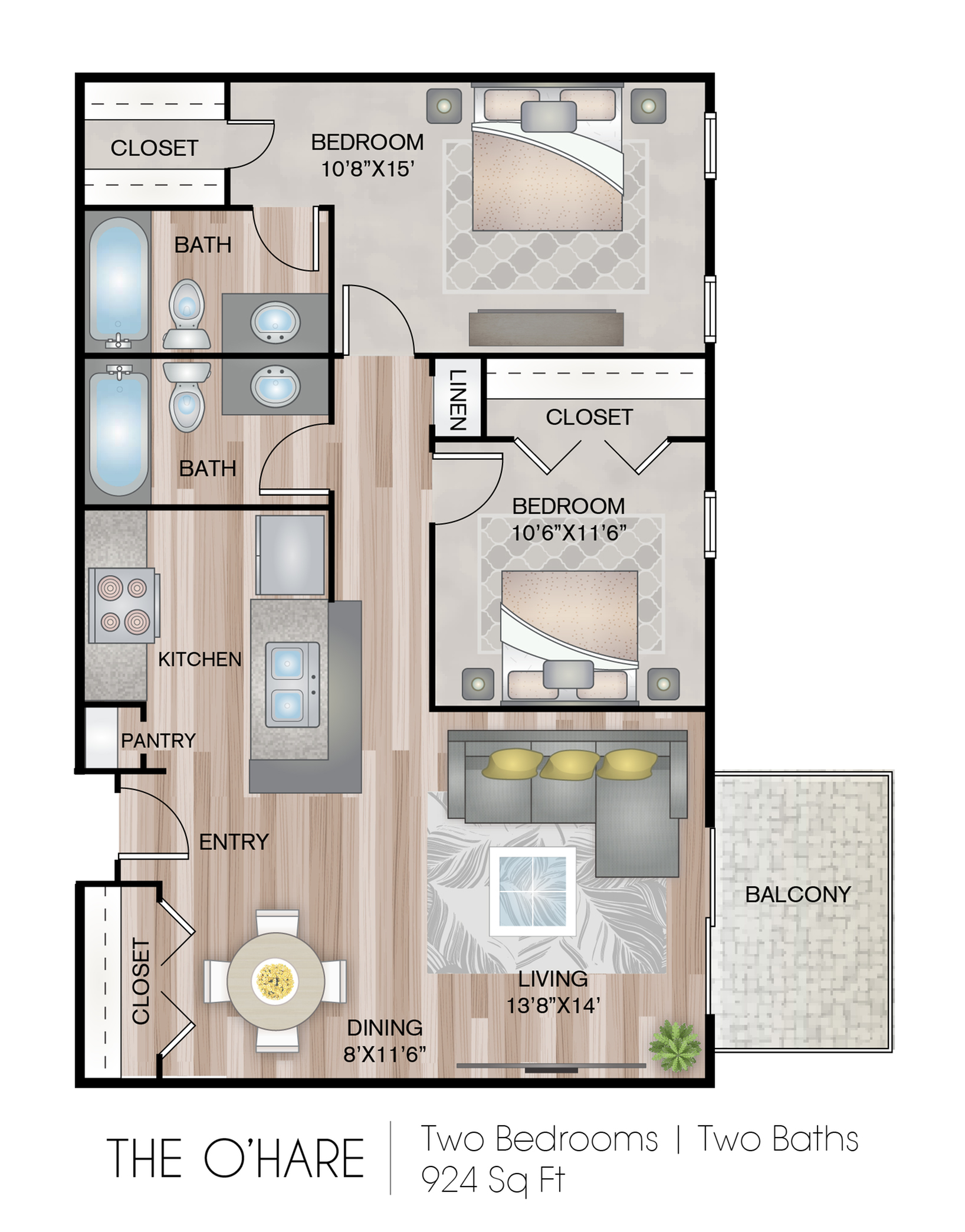 The O Hare 2 Bed Apartment Residences at Arlington Heights