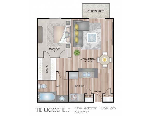 One Bedroom Apartment Floor Plans