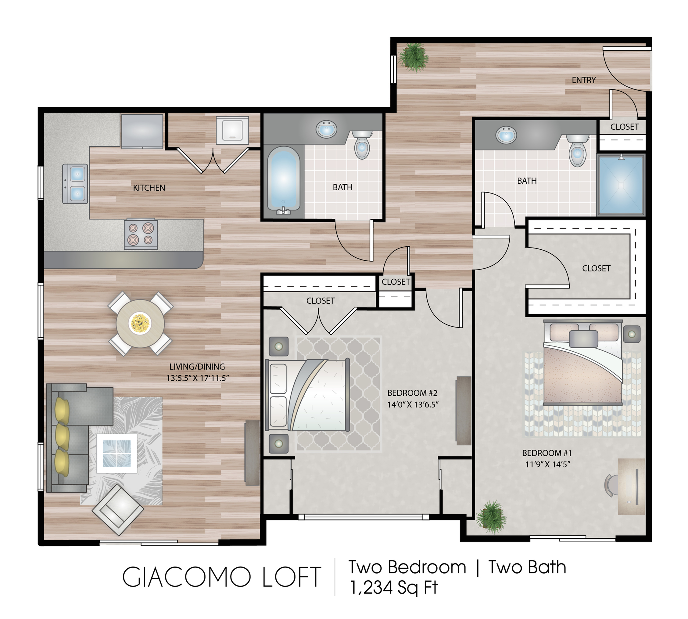 Giacomo Loft 2 Bed Apartment Apex Manayunk