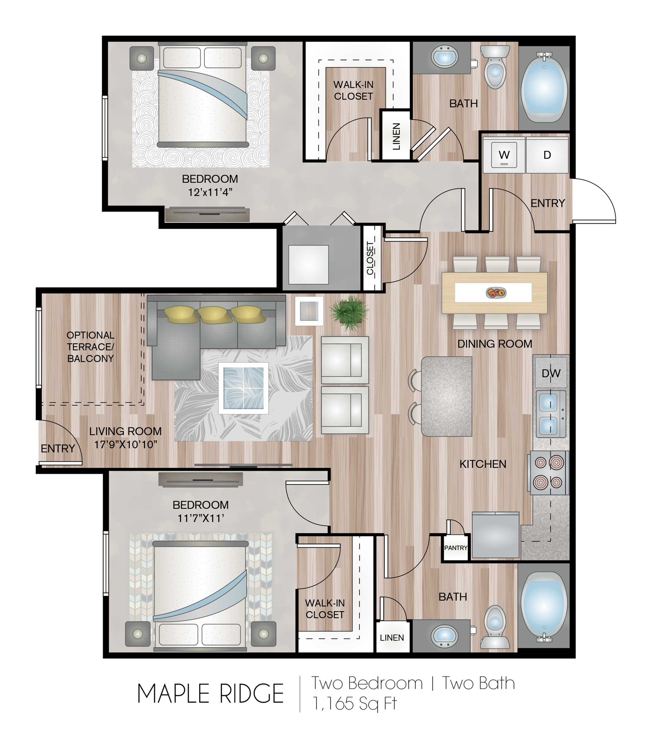 2 Bed 2 Bath Apartment In Tulsa Ok The Parc At East