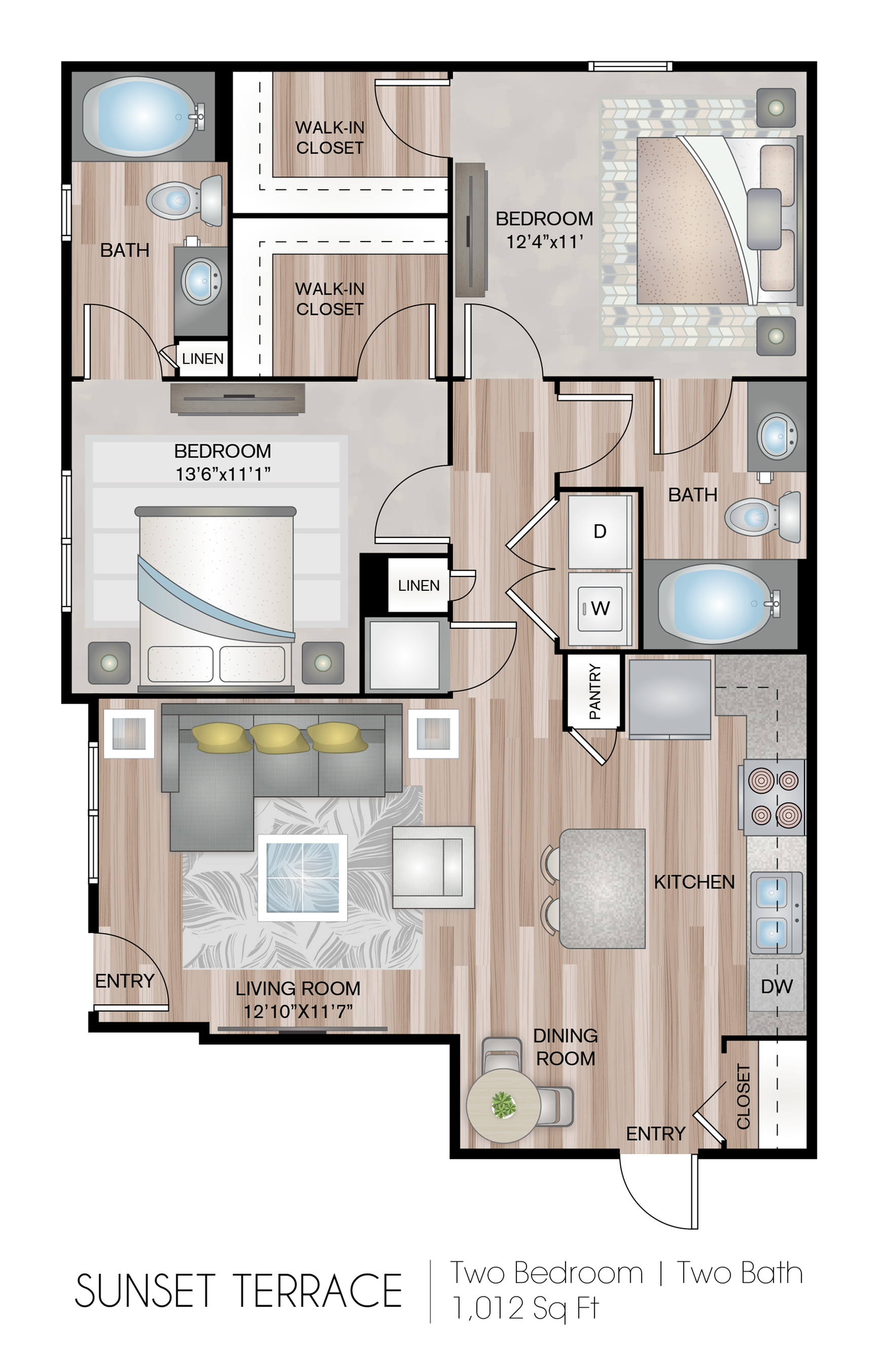 Sunset Terrace With Garage 2 Bed Apartment The Parc At East