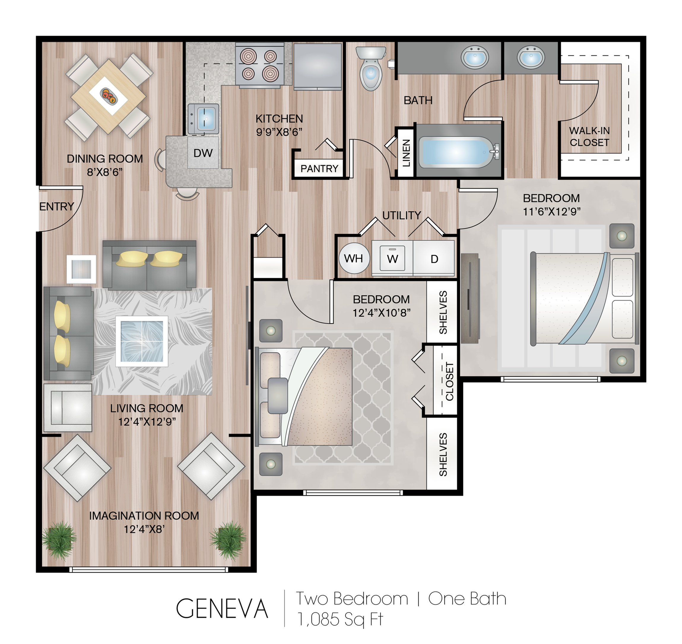 Geneva 2 Bed Apartment Grandeville At River Place Grandville