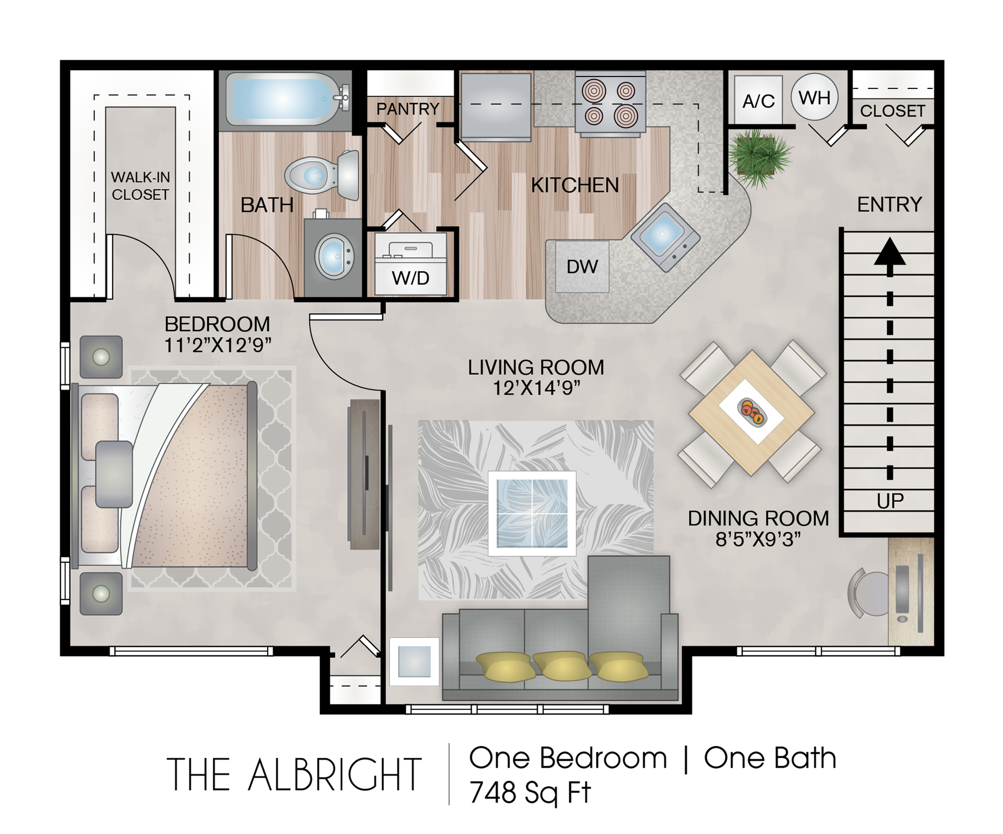The Albright 1 Bed Apartment Harbor Village At The Commons