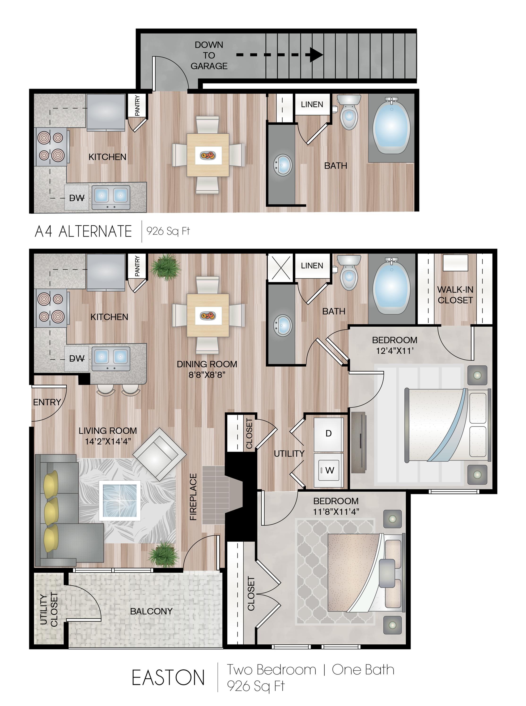 Easton 2 Bed Apartment Jefferson At Westtown