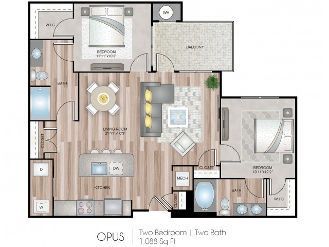 Opus 2 Bed Apartment Cadence at Crown