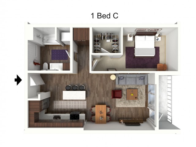One Bedroom C