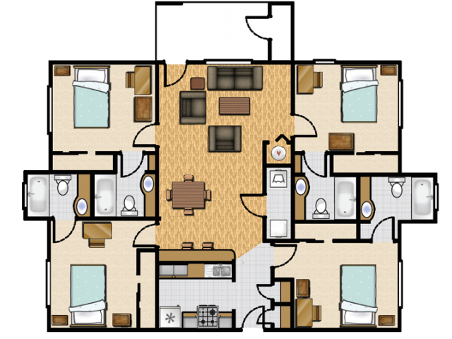 4 Bedroom Apartment Floor Plan Kernan Oaks Jacksonville Fl