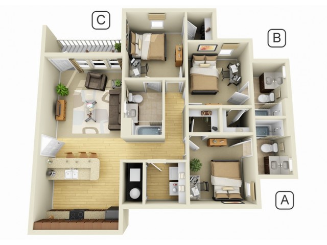 Campus Quarters Luxury Student Apartment Floor Plans Campus