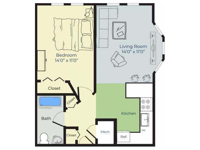 1 Bed 1 Bath Apartment In Nashua Nh Boulder Park Apartments