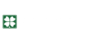 Kelly Highlands Apartments Columbia Missouri Logo with Shamrock