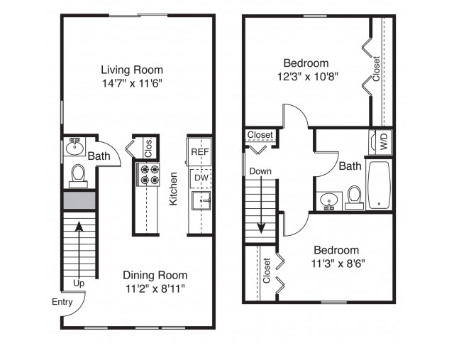 2 Bedroom Townhouse