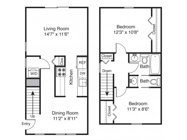 2 Bedroom Townhouse 2 Bed Apartment Yarmouth Landing Apartment