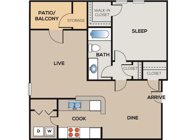 The Vanderbuilt: 1 Bedroom, 1 Bathroom - 878 sqft