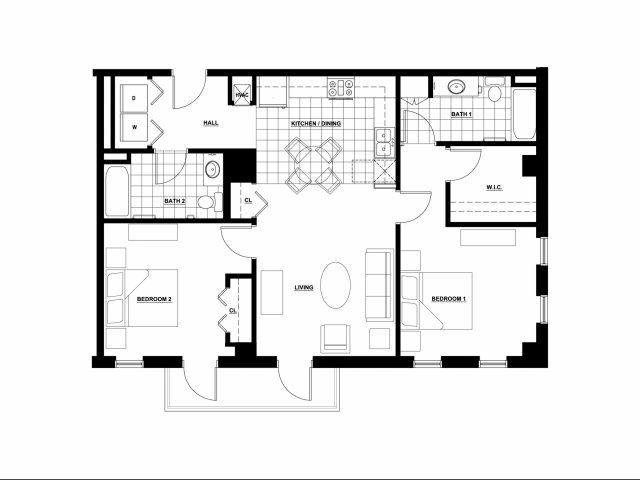 2 Bed Bath Apartment In New Orleans La Nine27 Apartments