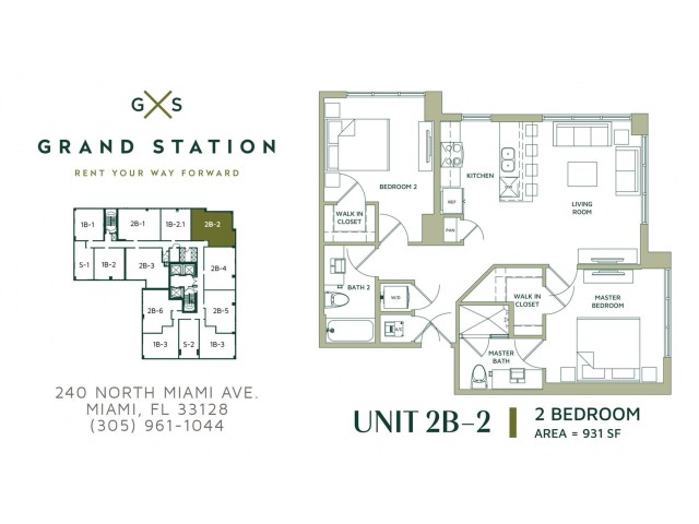 Floor Plans | Grand Station | Studio,1-, & 2-Bedroom Apartments In Miami