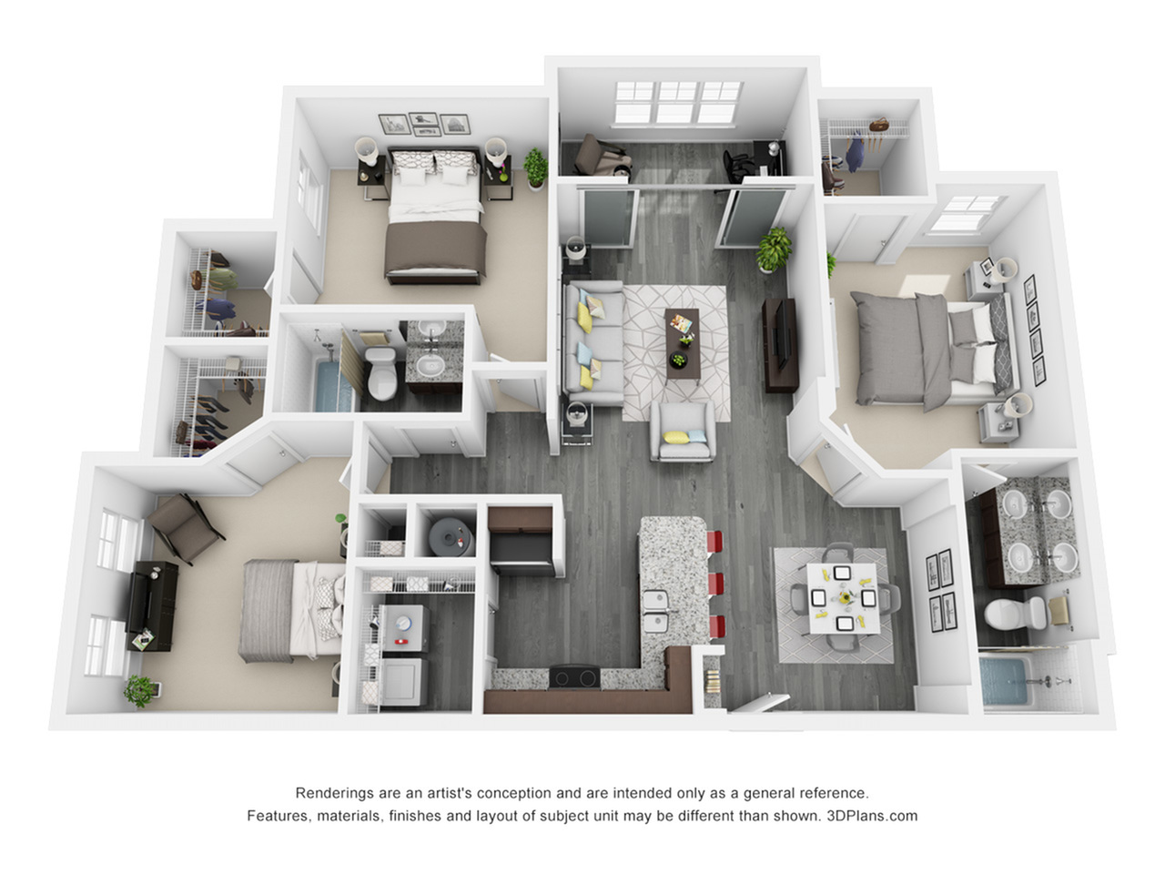 Summerland 3 Bed Apartment Marden Ridge Apartments 1 Bedroom