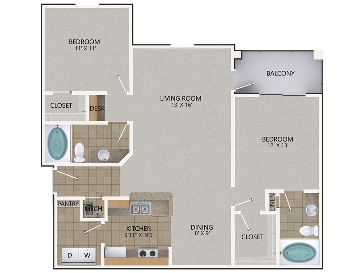 2 Bedroom Apartments Cottonwood Reserve